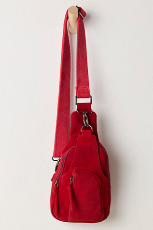 Hudson Sling Bag by Free People in Sour Cherry