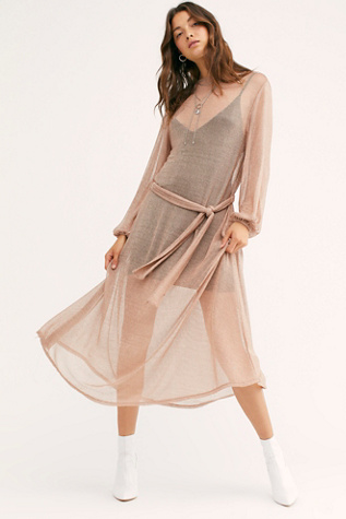 knee length dresses for ladies Free People Women's Primavera Stripe Cotton Midi Dress, Medium