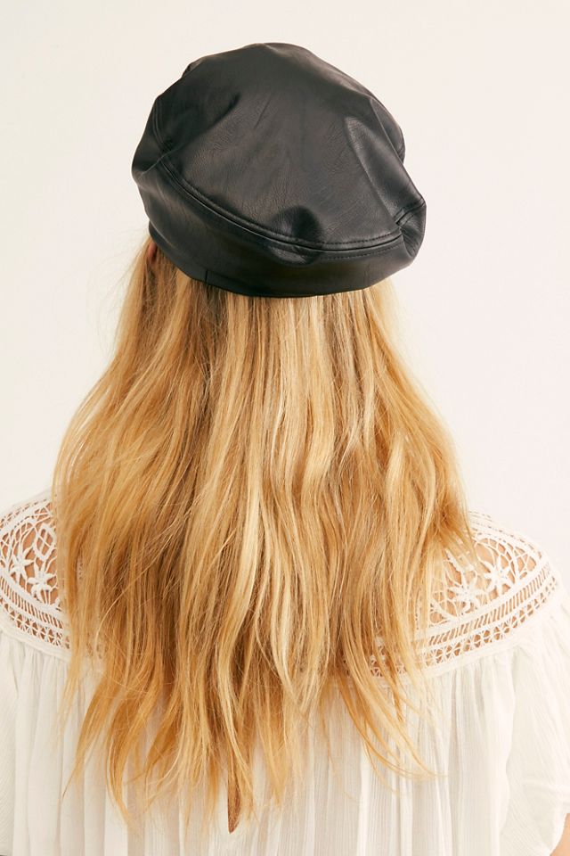 Alibi Vegan Leather Beret #1