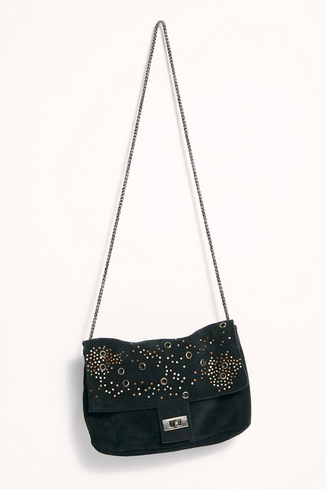 Studded Slouchy Suede Shoulder Bag #1