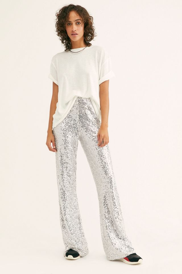 Free people sale silver pants