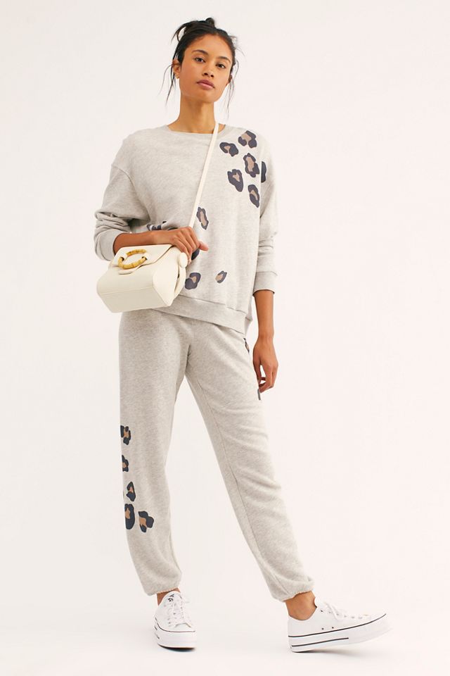 Free people 2025 leopard sweatshirt