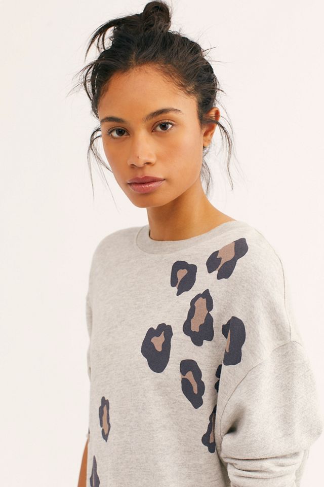 Free people cheap leopard sweatshirts