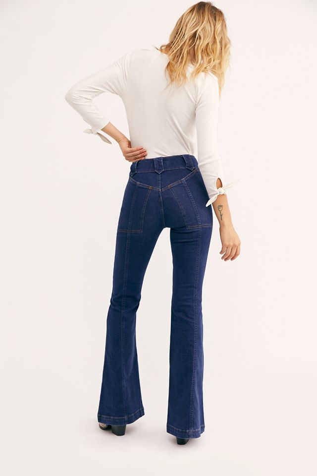 Free People Women's Layla Flare Leg Jeans at  Women's Jeans