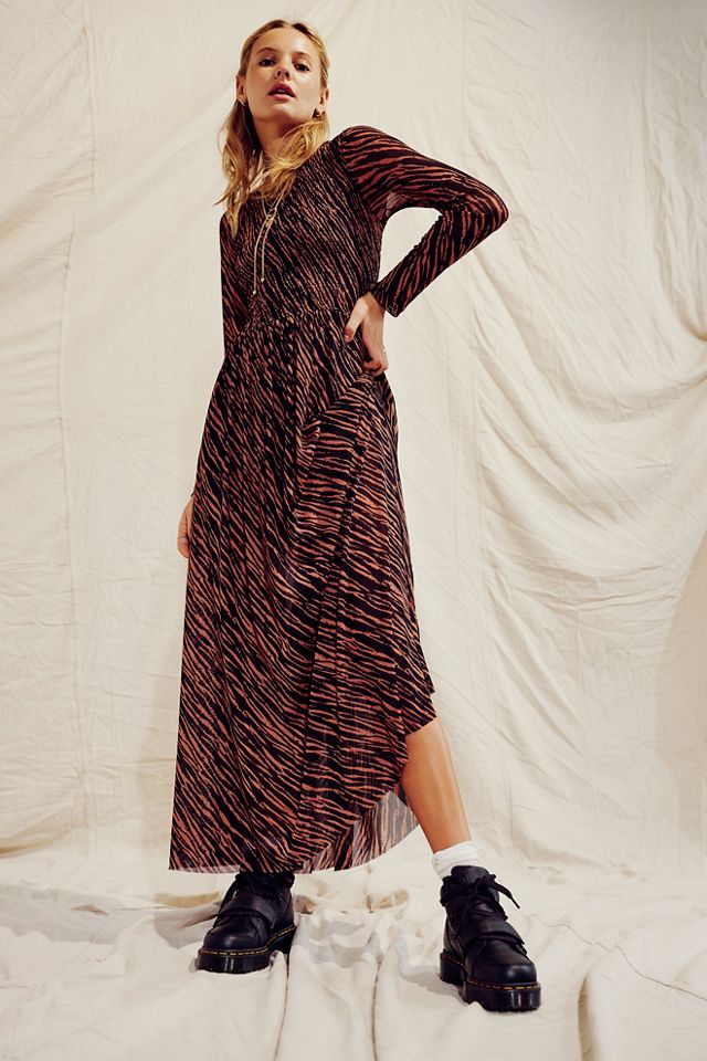 Free people best sale black midi dress