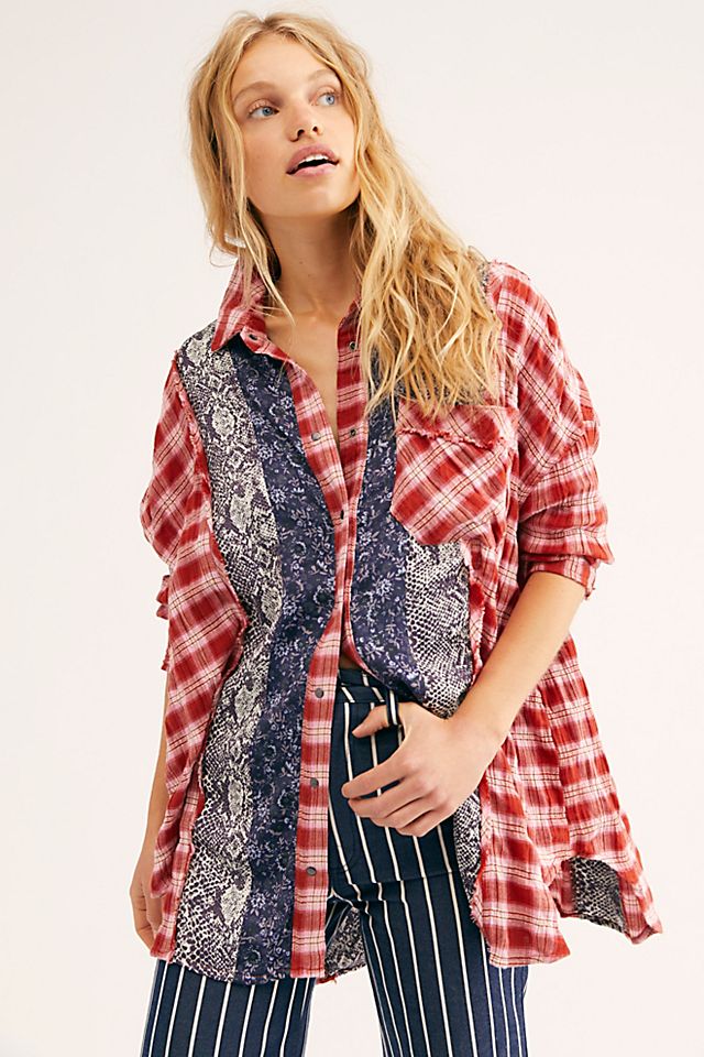 We The Free Fields Of Plaid Buttondown | Free People UK