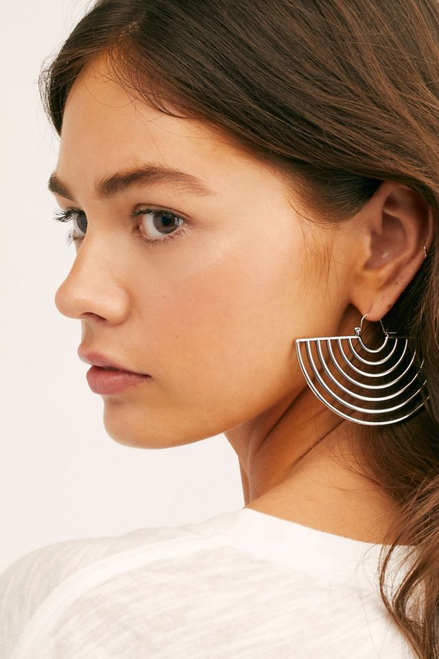 Horizon Metal Hoop Earrings #1