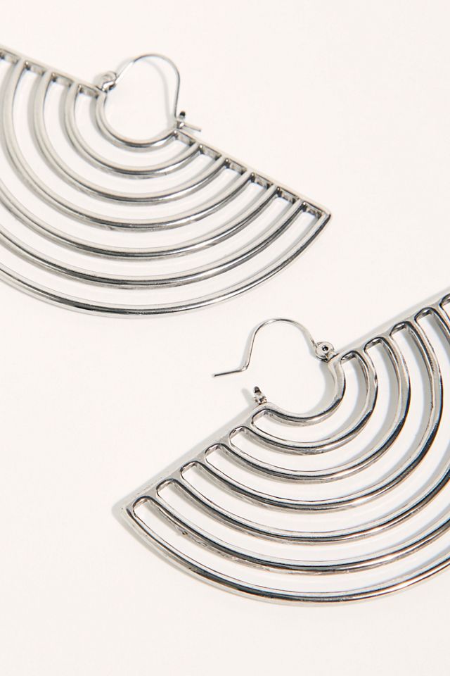 Horizon Metal Hoop Earrings #3