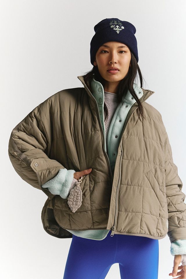 Free people green puffer jacket online