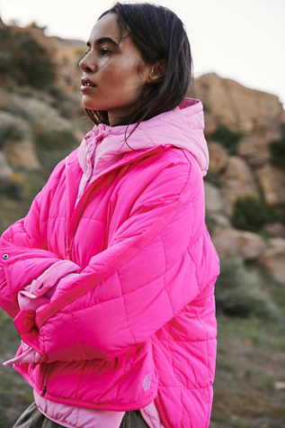 Free people store pink puffer