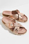 siena washed metallic big buckle birkenstock
