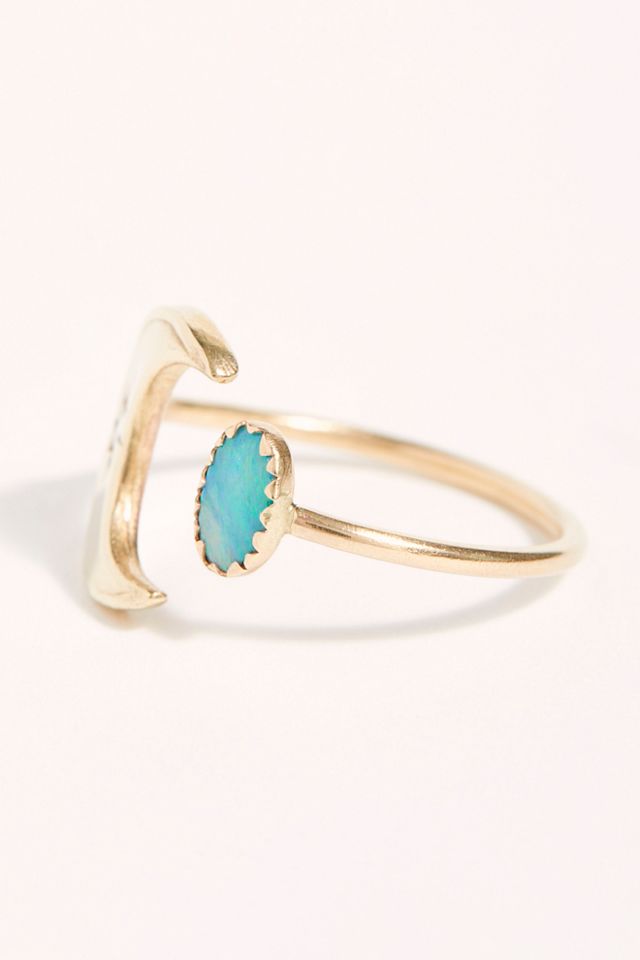 Diamond Crescent Open Ring #1