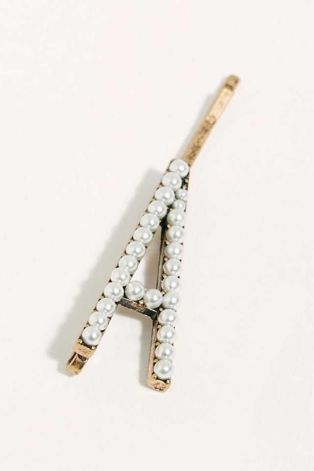 Pearl Letter Bobby Pin #1