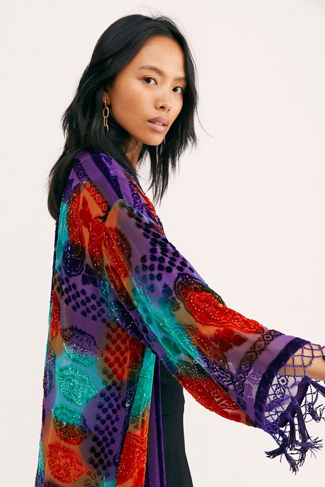 Hypnotize Burnout Velvet Kimono | Free People