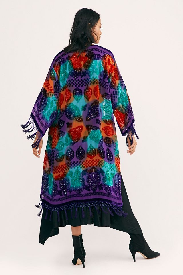 Kimono en velours d'aspect usé Hypnotize #2