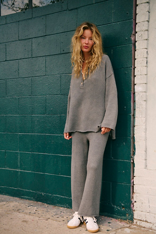 Hailee Sweater Co-Ord by free-est at Free People in Medium Grey Heather, Size: XS