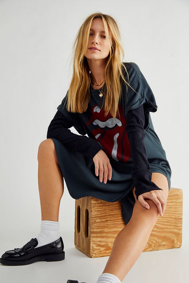 Free people rolling stones sweatshirt sale