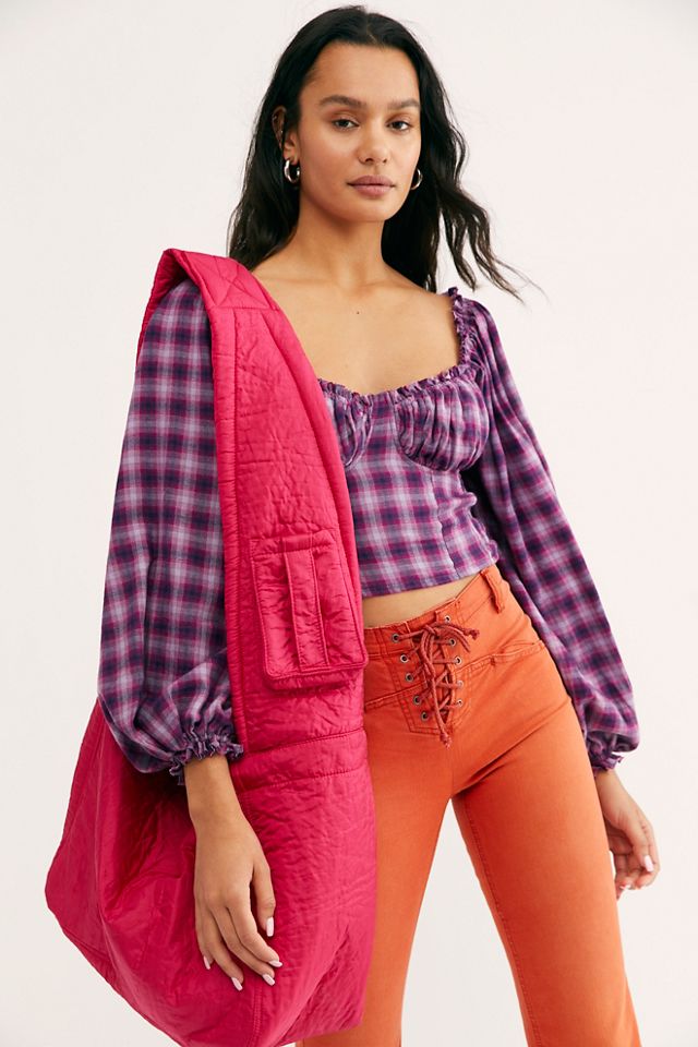 Cherry Bomb Plaid Top #2