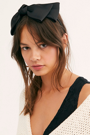 Bianca Bow Headband at Free People in Black