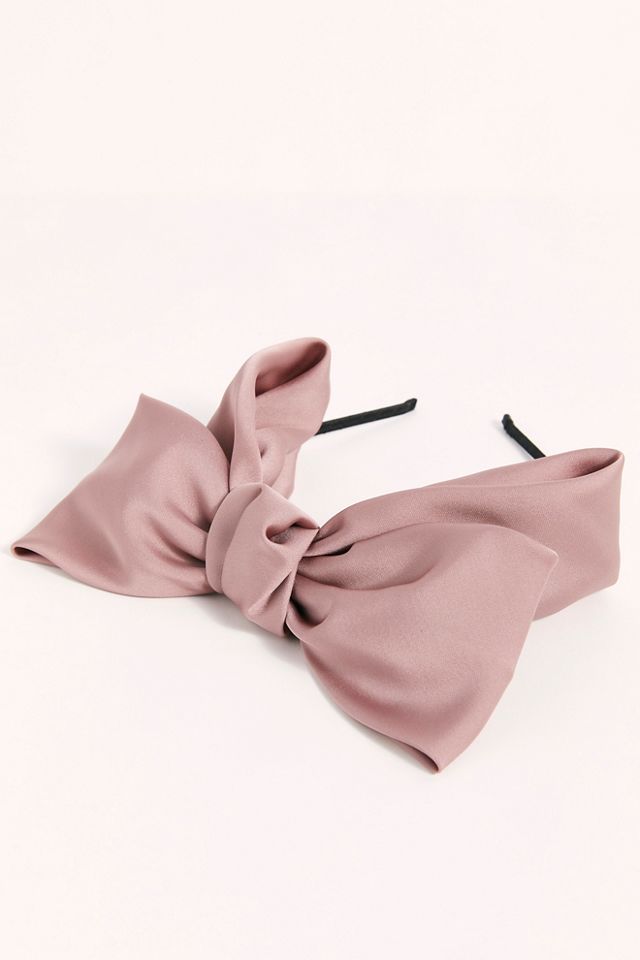 Satin bow detailed headband