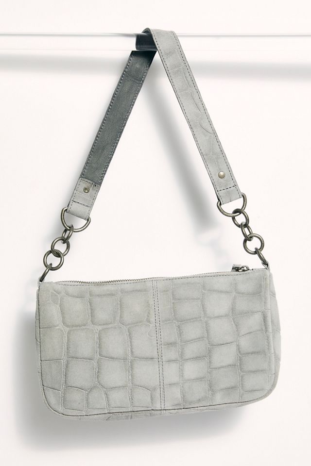 Alanna Suede Croc Shoulder Bag #2