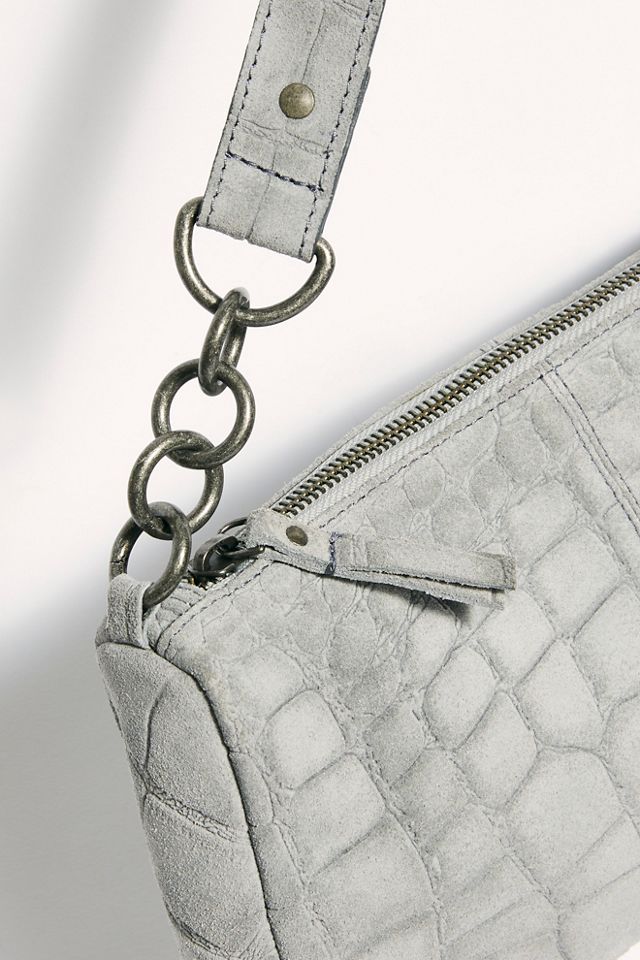 Alanna Suede Croc Shoulder Bag #3