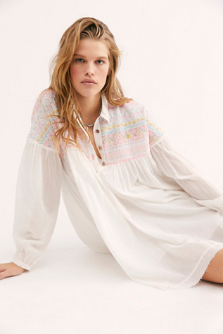 free people white button down dress