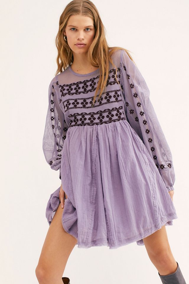 Need Me Embroidered Mini Dress