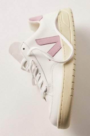 Veja V-12 Trainers Shoe At Free People In Extra White/Orchid, Size: EU 37