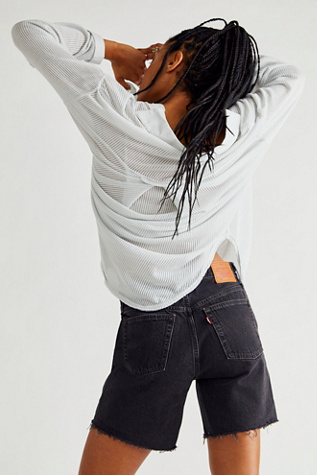 Levi's 501 Mid Thigh Shorts at Free People in Black, Size: 31