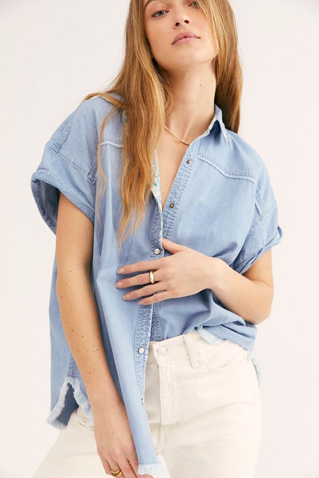 We The Free Indigo Meadowlark Denim Button Down
