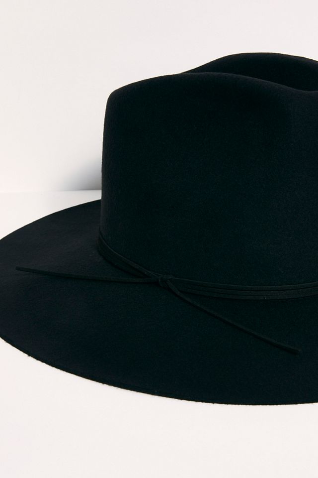 Free‎ People Hat Womens OS Black Wool Goldfinger Western Felt Wide Brim Hat Goldfinger Western Felt Hat | Free People main image 2