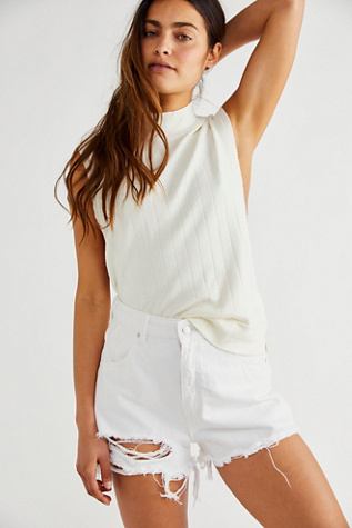 Dusters Cut Off Shorts by Rolla's at Free People in White, Size: 28