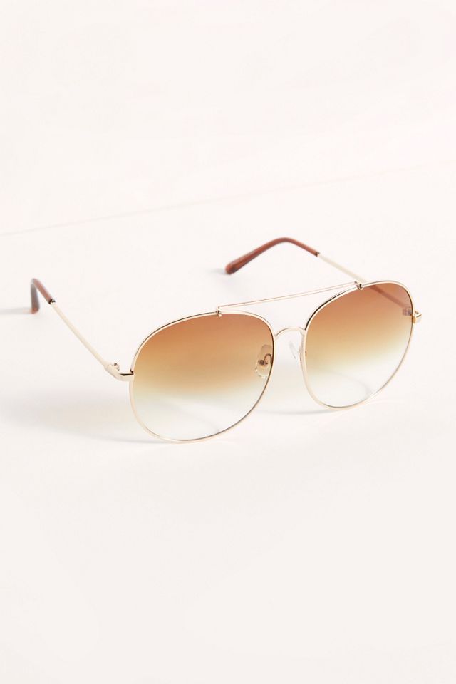 Sundown Oversized Aviator Sunglasses Free People Uk 