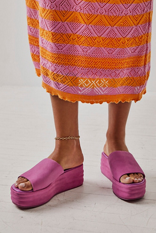 Harbor Flatform Sandals By FP Collection At Free People In Fuchsia Flirt, Size: EU 39.5