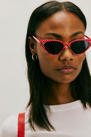 Olympic Cat Eye Sunglasses At Free People In Red Polka Dot