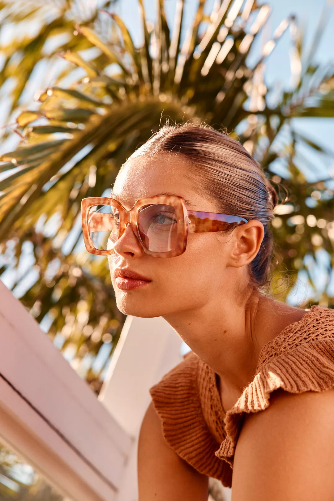 Sugar Oversized Square Sunglasses Free People