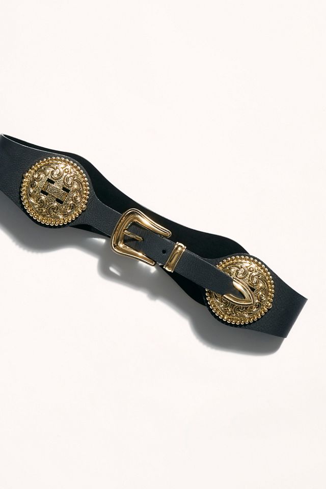 Free People black/gold Nikko Waist Belt The effects of dressing for your BODY TYPE! ? • #styleclass  main image 3