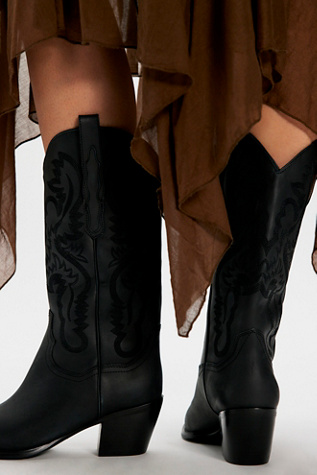 Женские ботинки Jeffrey Campbell Dagget Western, цвет: Чёрный потёртый — фото 3