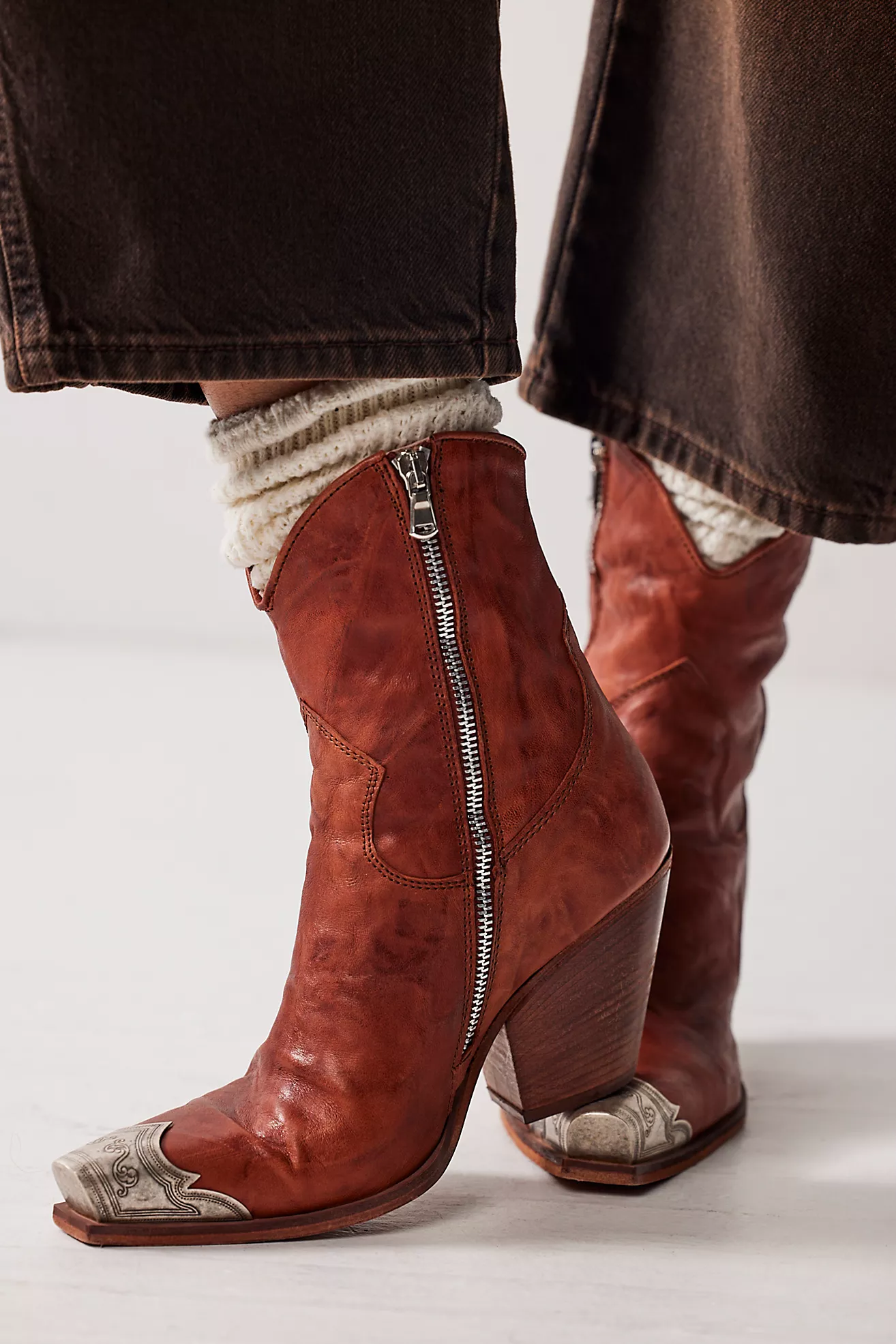 Brayden Western Boots by FP Collection at Free People, Sunbaked Brown, EU 36.5