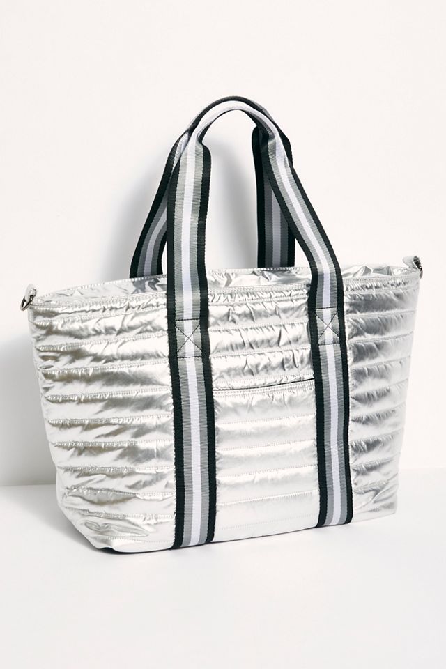 Think Royln Wingman Bag In Silver Liquid in Black