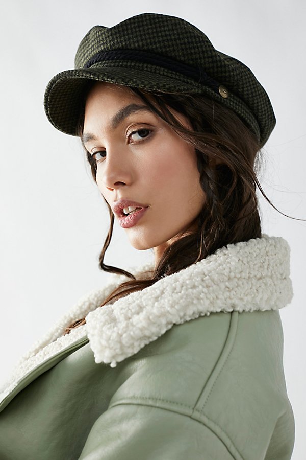 Brixton Fiddler Cap In Military Olive / Mermaid
