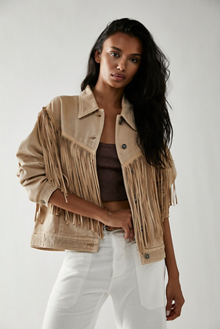 brown denim jacket womens