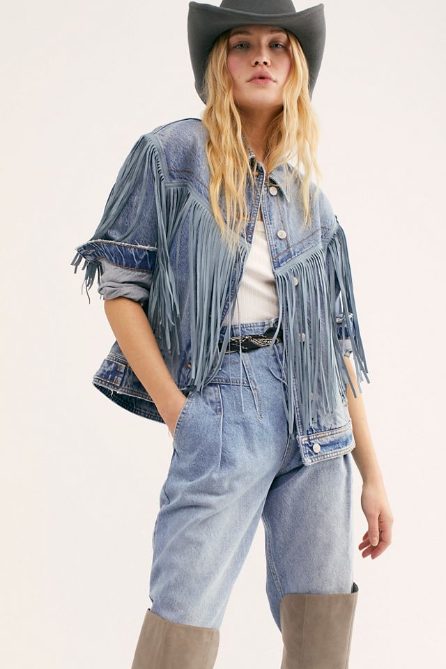 Free people 2025 fringe jacket