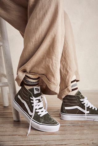 Vans Sk8-hi Tapered Sneakers In Grape Leaf / True White