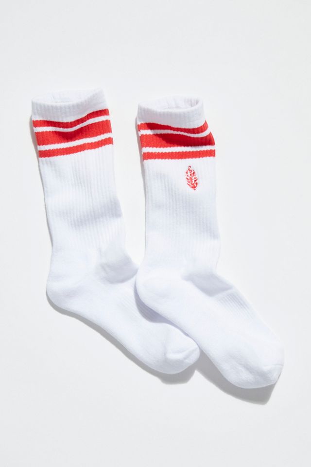 White/Red Tube Socks