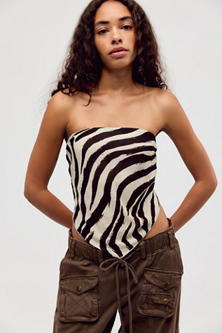 FP One Raya Bandana Top at Free People in Espresso Combo, Size: XL