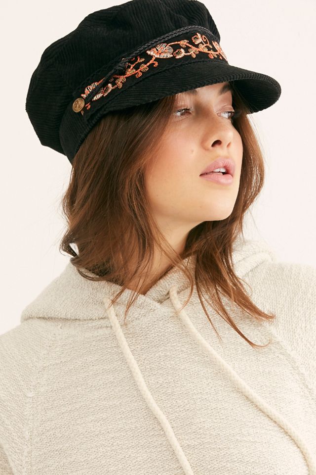 Wildflower Embroidered Lieutenant Hat