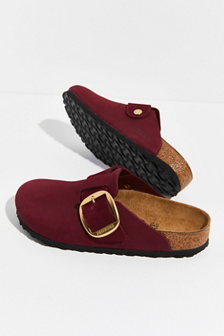 Birkenstock Boston Big Buckle Clogs at Free People in Red, Size: EU 37