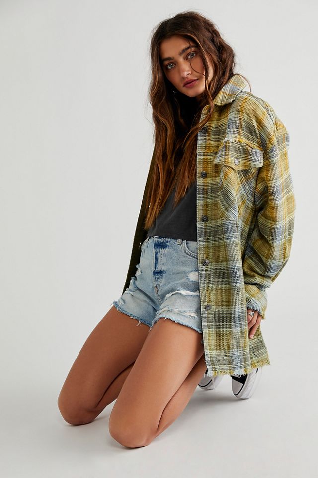Veste chemise à carreaux écossais Anneli #1